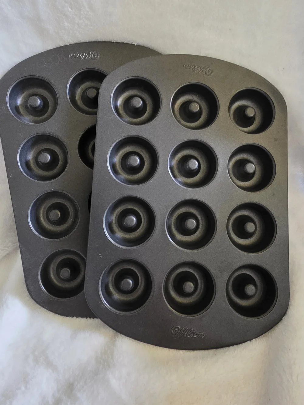 Wilton Mini Donut Baking Pan Set of 2, 12-Cavity Non-Stick Steel Doughnut Trays